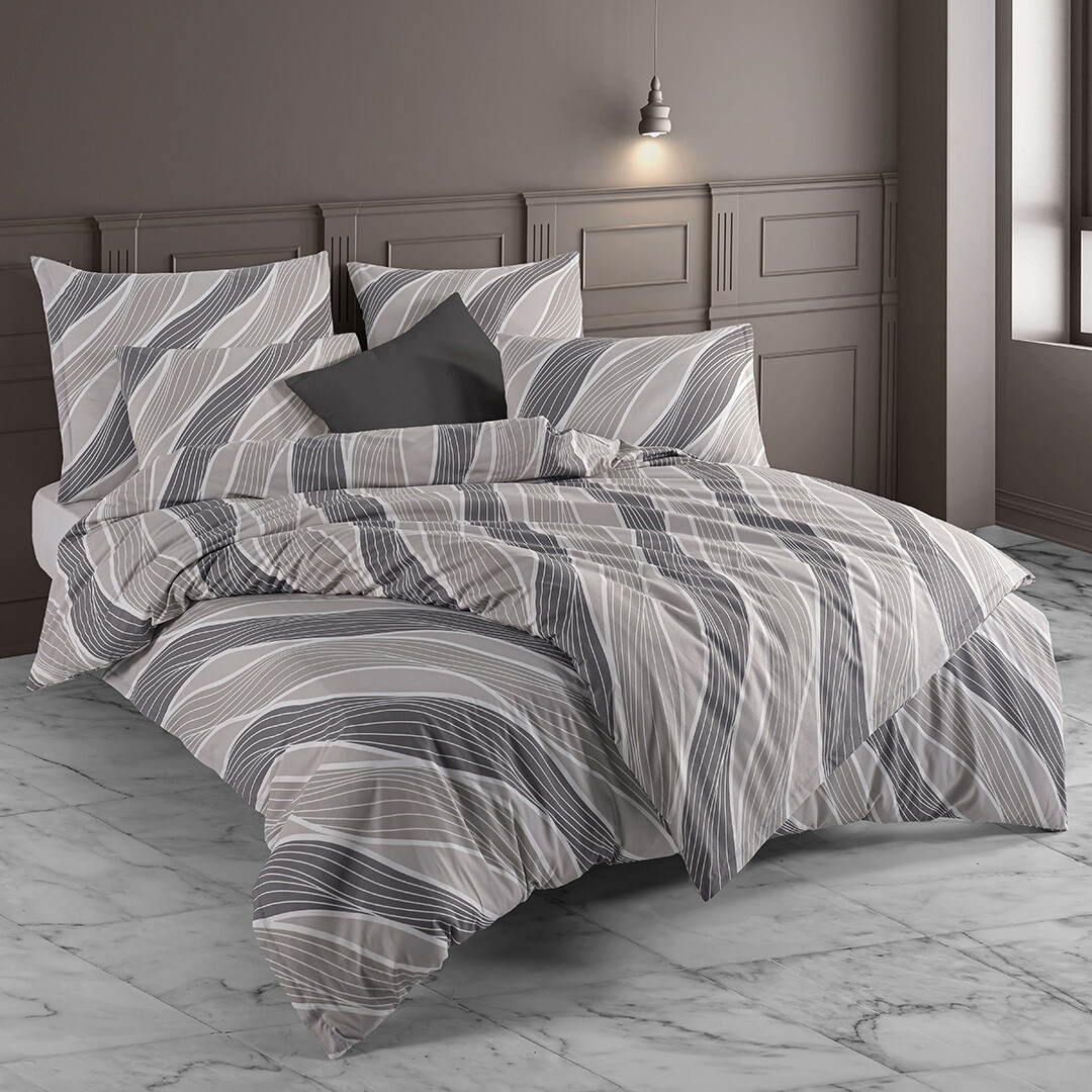 BedTex Bavlněné povlečení Talia šedá