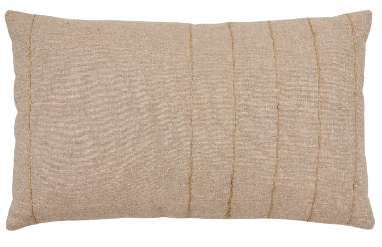 Béžový lněný povlak na polštář Kave Home Sayema 30 x 50 cm