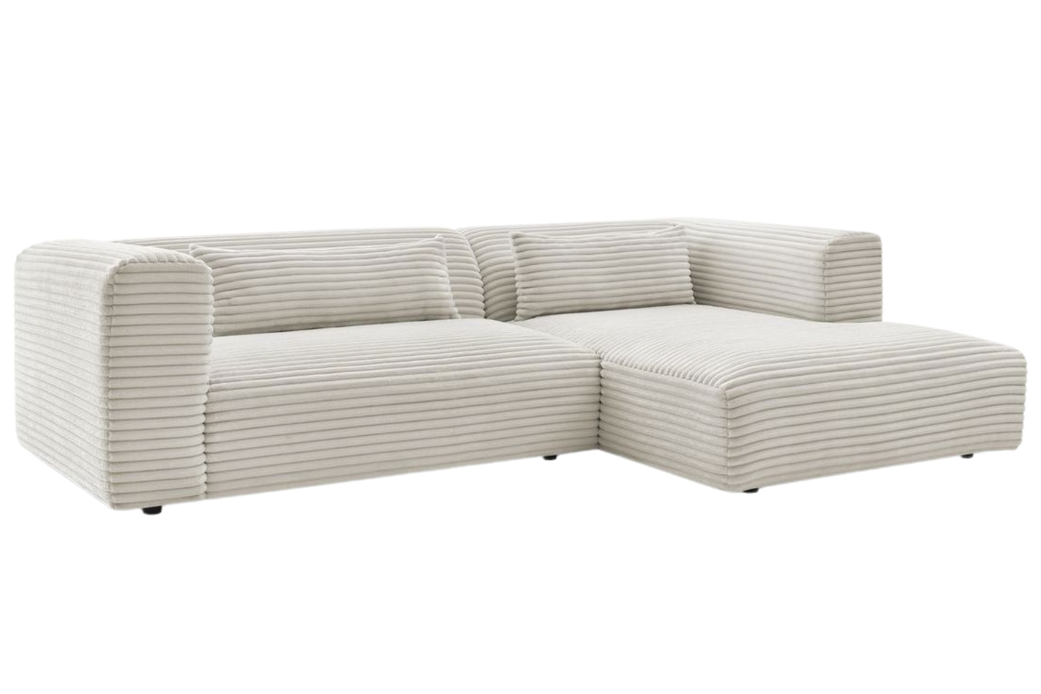 Bobochic Paris Béžová manšestrová rohová pohovka Harry 273 cm