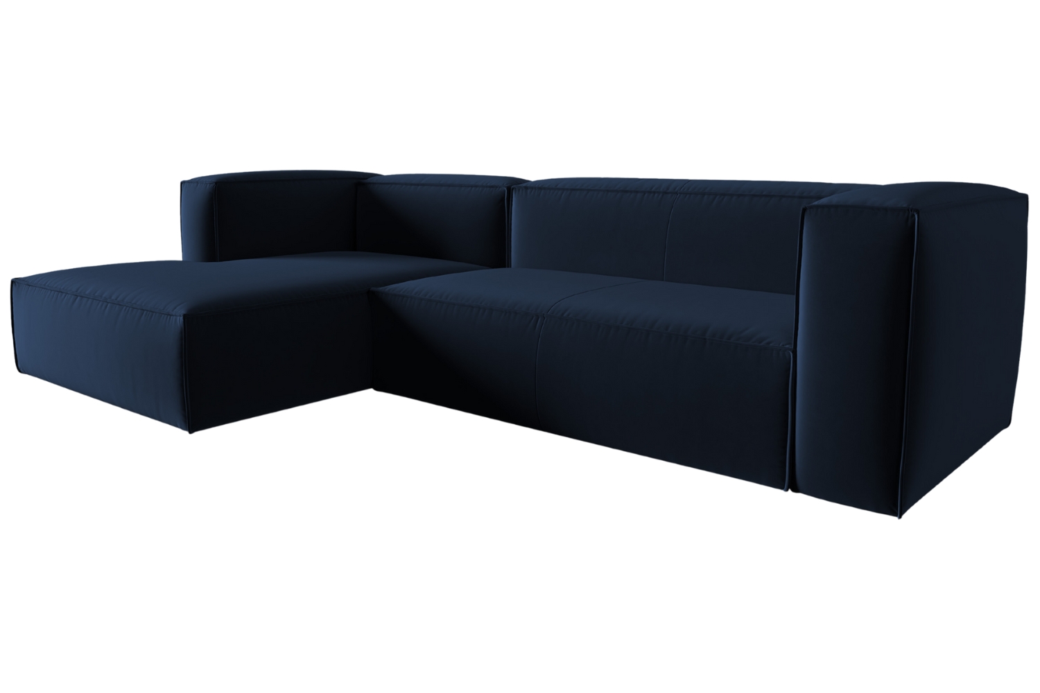 Cosmopolitan Design Královsky modrá sametová rohová pohovka Mackay 282 cm