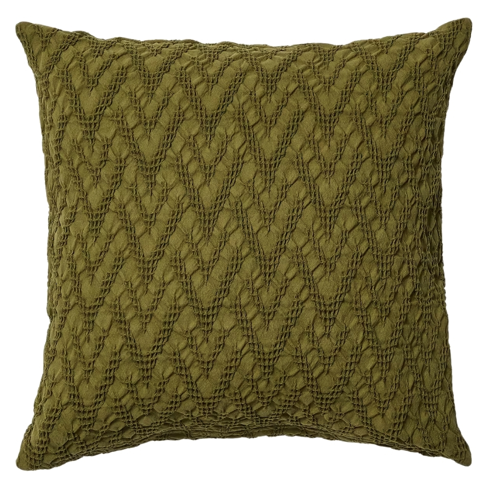 Kave Home Zelený bavlněný povlak na polštář Evone 50 x 50 cm
