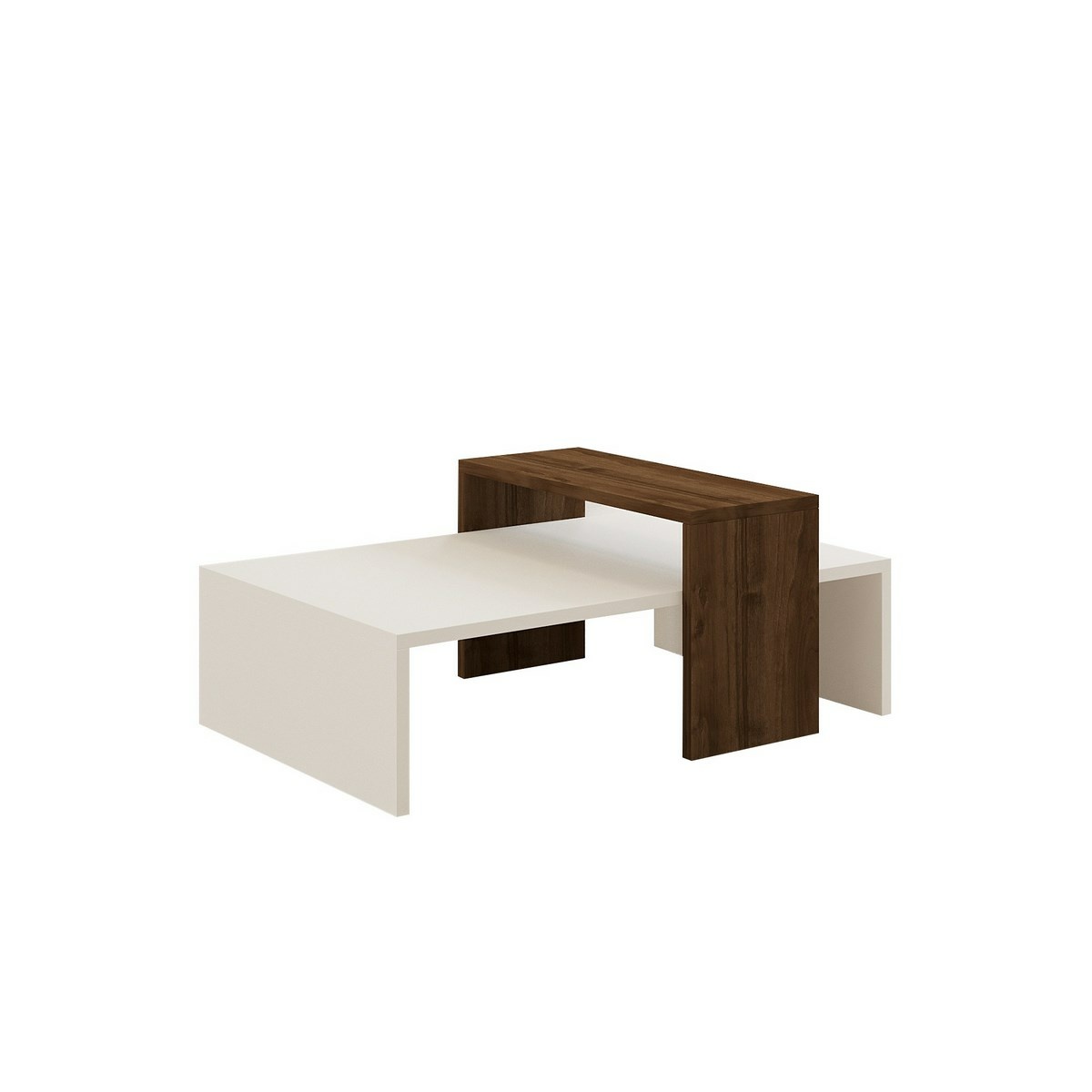 Konferenční stolek Glow White and Walnut