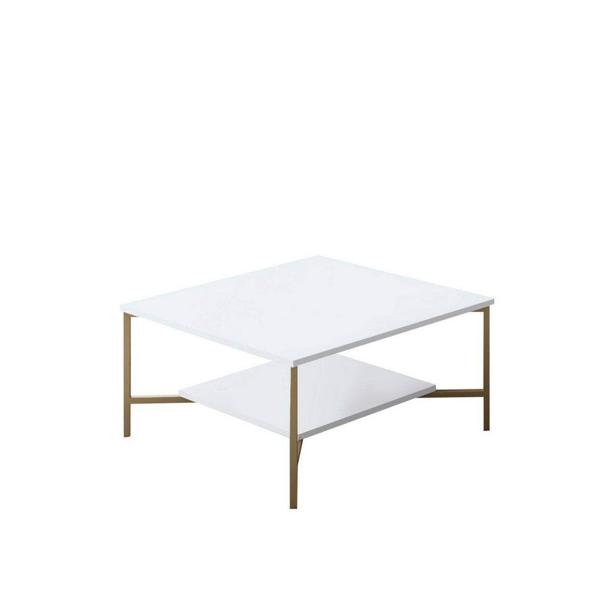 Konferenční stolek Gold Line White