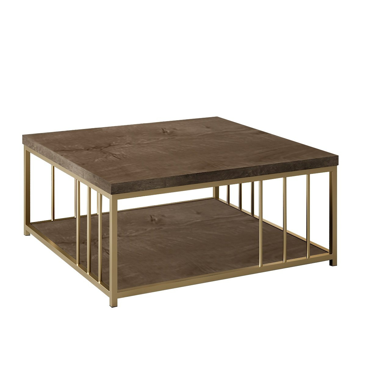 Konferenční stolek Zenn Walnut and Gold