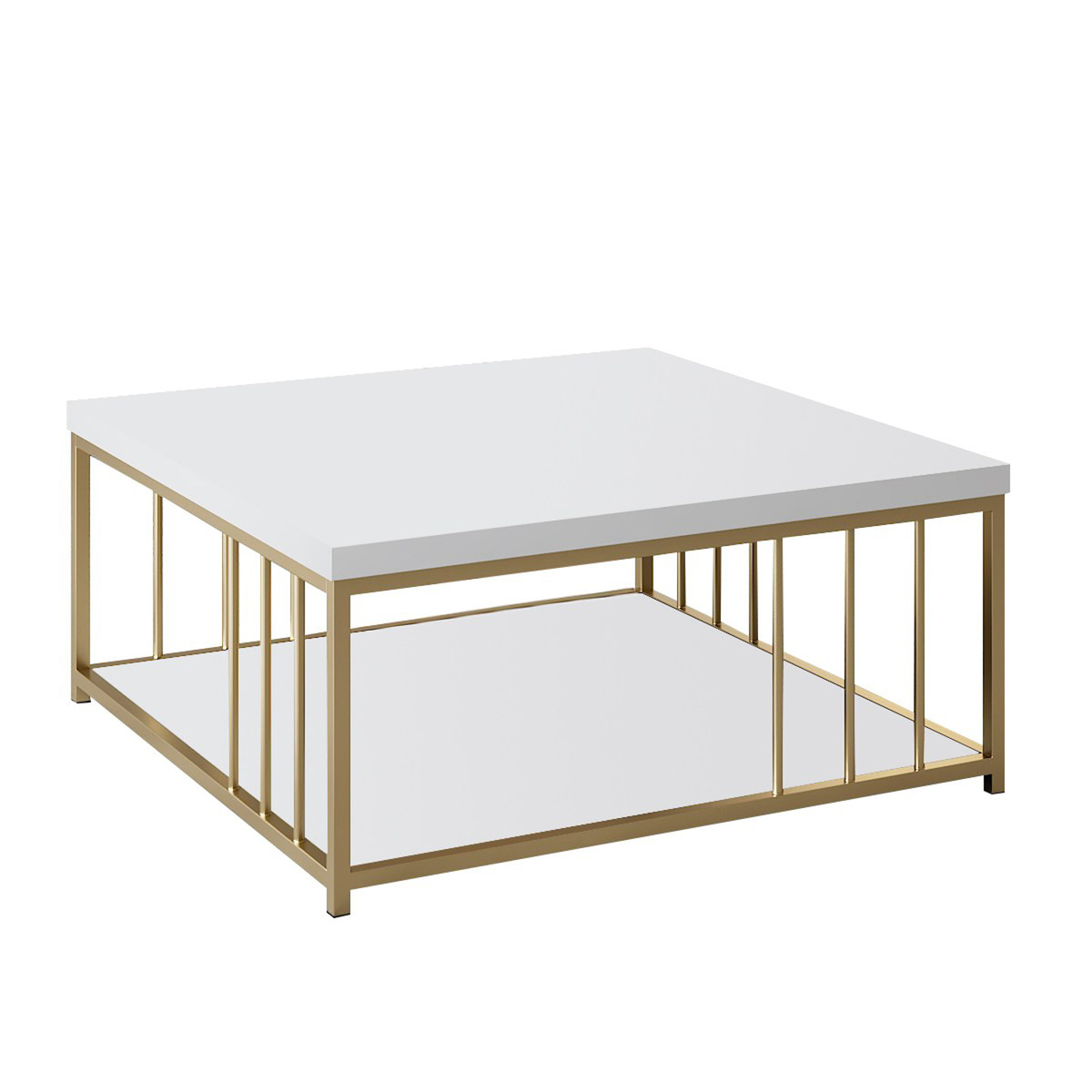 Konferenční stolek Zenn White and Gold