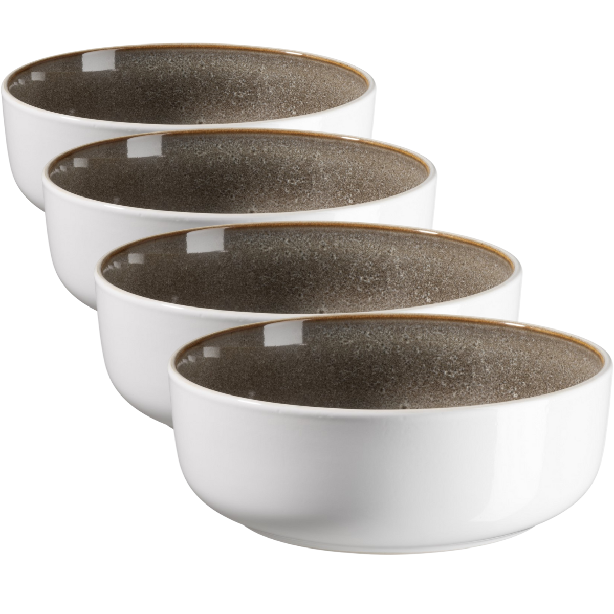 Mäser Sada hlubokých talířů Lunaria Brown 18 cm