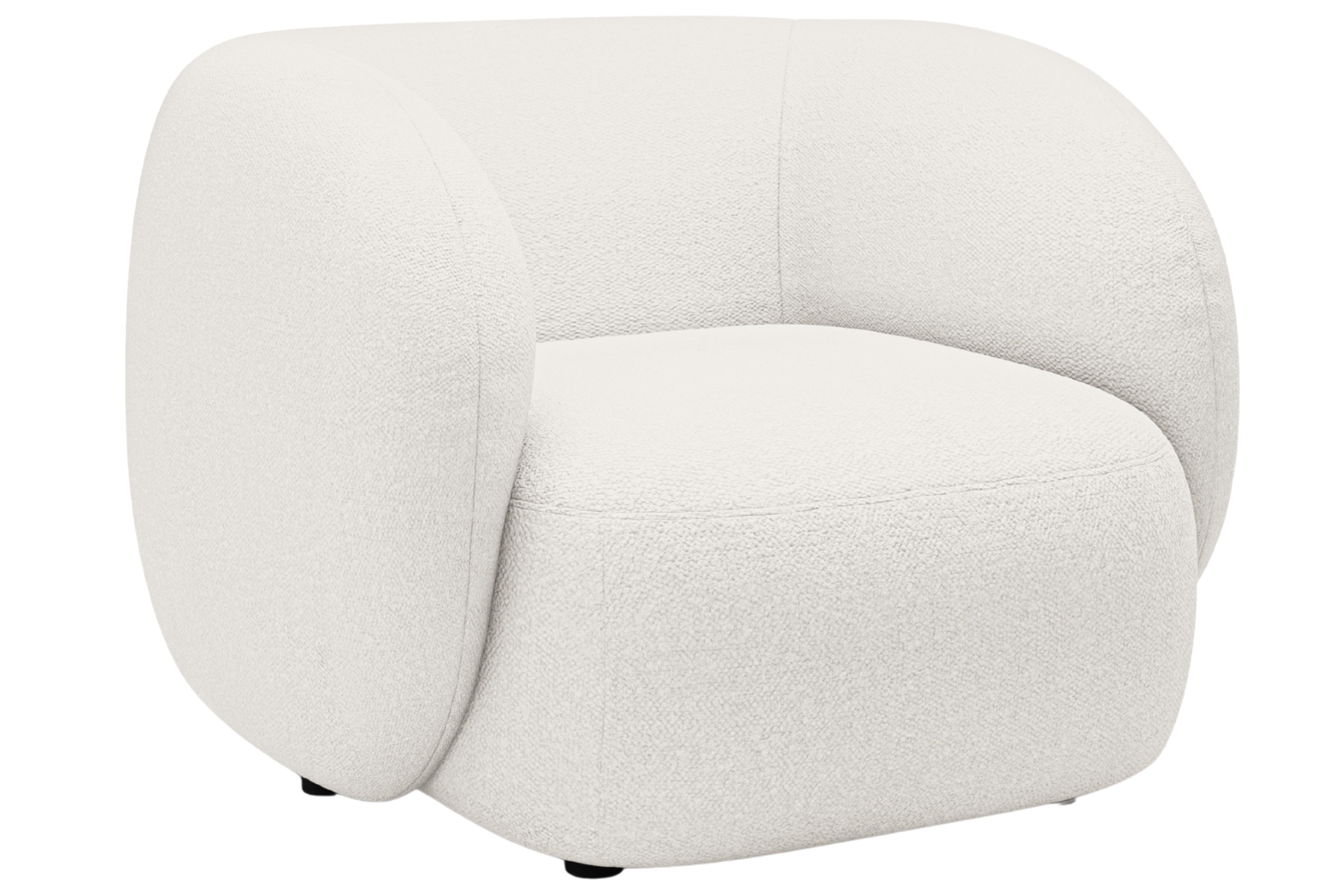 Micadoni Bílé bouclé křeslo Kate