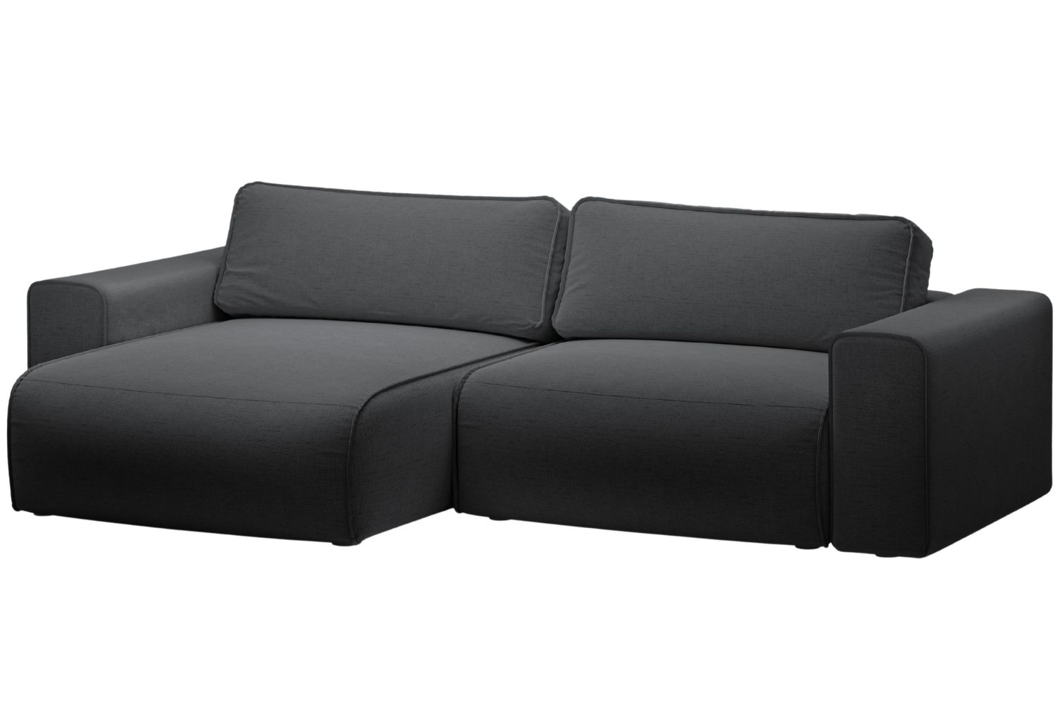 Micadoni Tmavě šedá rozkládací pohovka Victor 246 cm