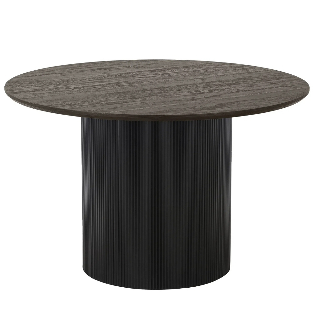 Nordic Living Tmavě hnědý jídelní stůl Bonavista 120 cm