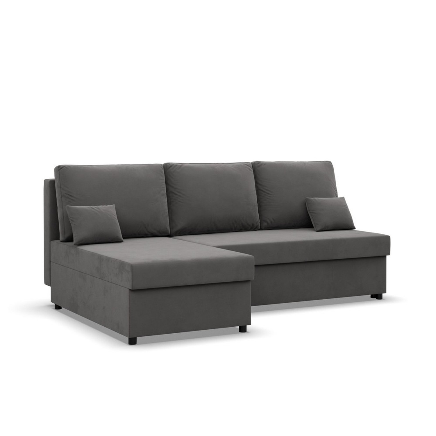 Rozkládací rohová sedací souprava DELI model 2 Šedá