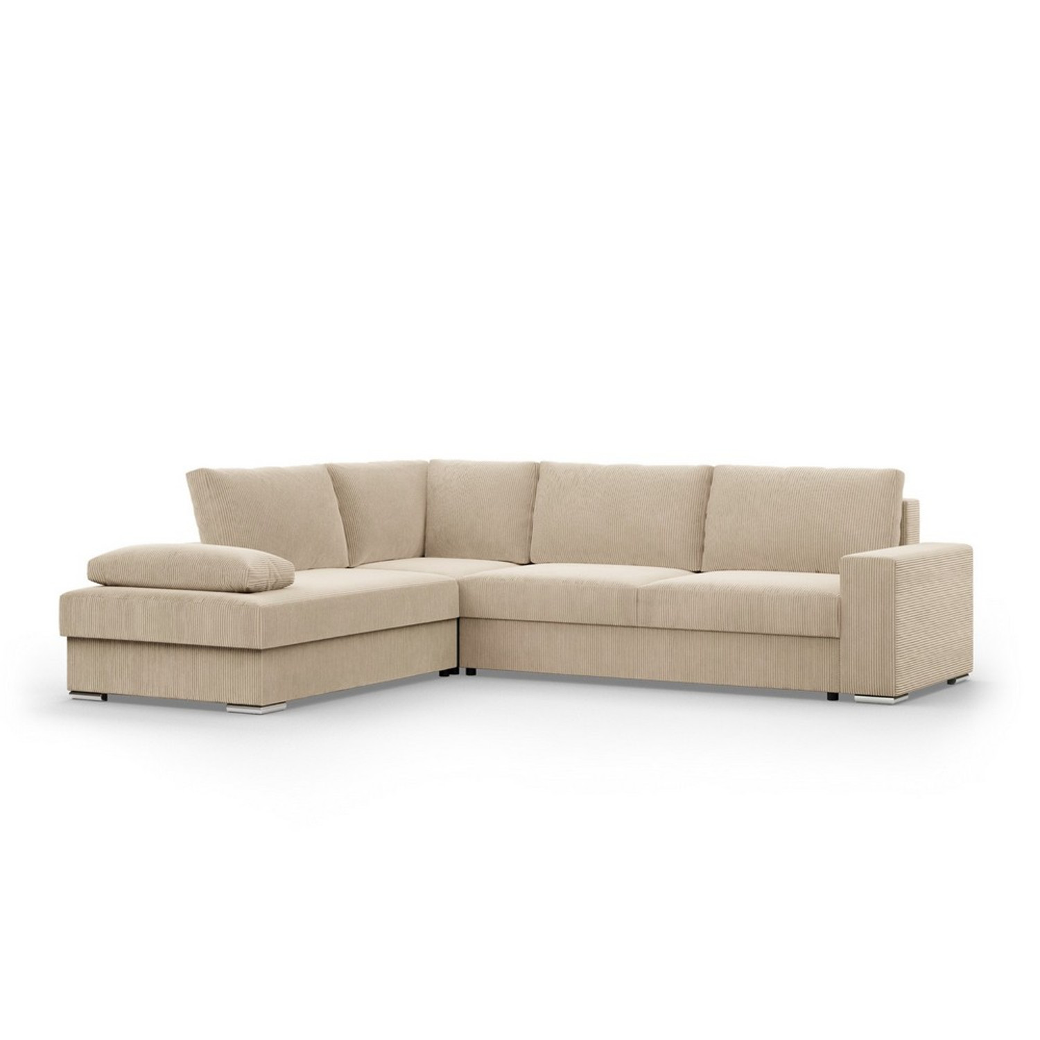 Rohová rozkládací sedací souprava FESTINA Levá Béžová