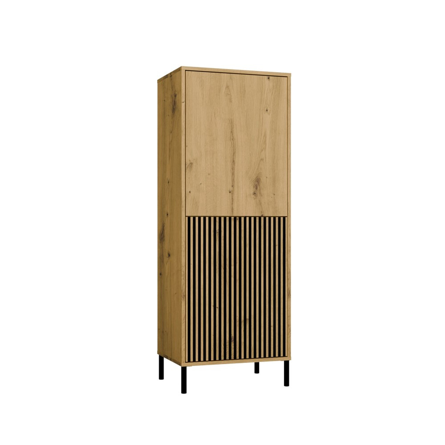 Policový regál KAMARO 2DK SLIM/hladký - dub artisan