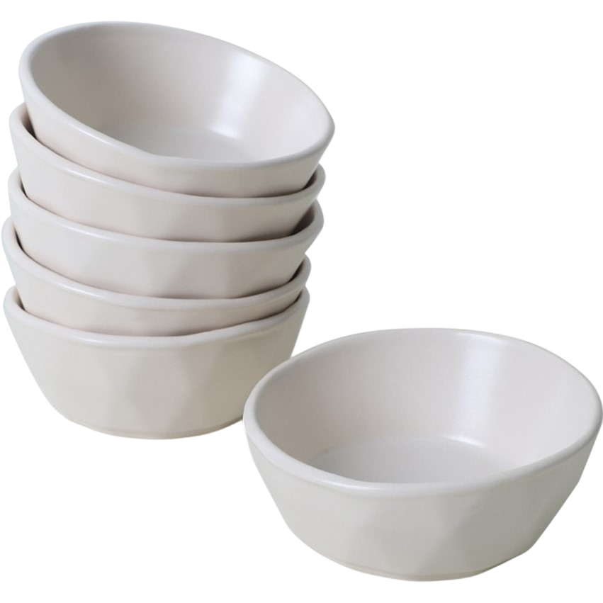 Sada 6 kameninových misek Facetta 12 cm