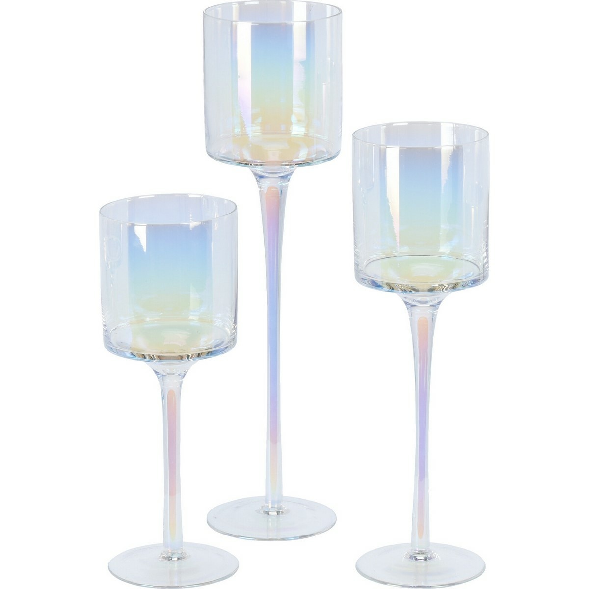 Sada dekorativních skleněných svícnů Home and Styling