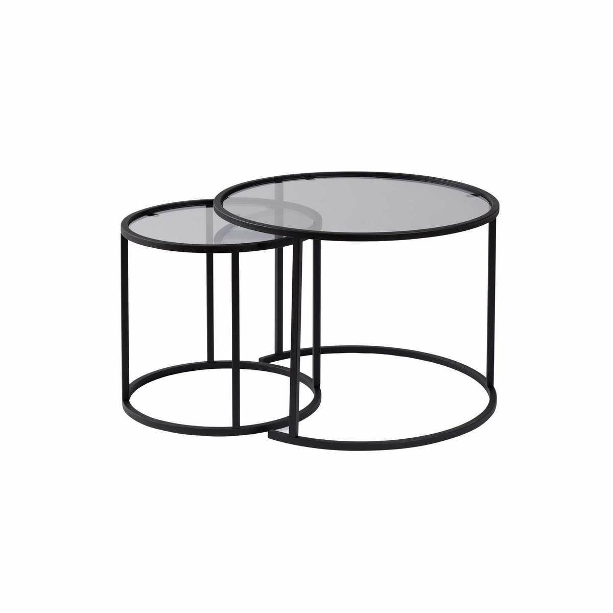 Sada konferenčních stolků Aurum Black and Grey 60 cm
