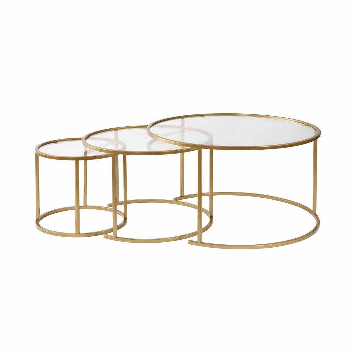 Sada konferenčních stolků Aurum Gold 80 cm