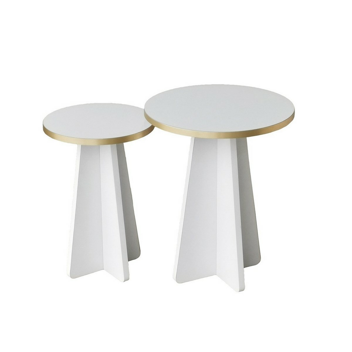 Sada konferenčních stolků Mushroom Gold and White