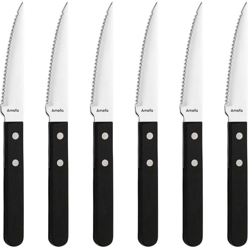 Amefa 6dílná sada steakových nožů Pizza