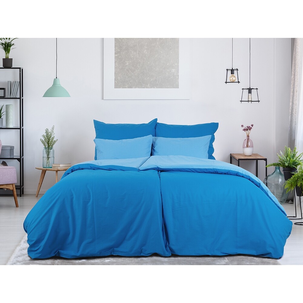 B.E.S. Petrovice Bavlněné povlečení Double face kobalt/nebeská