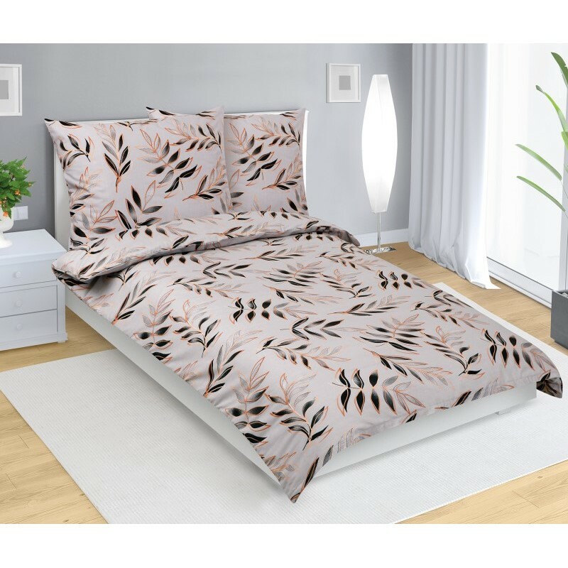 Bellatex Bavlněné povlečení List šedá