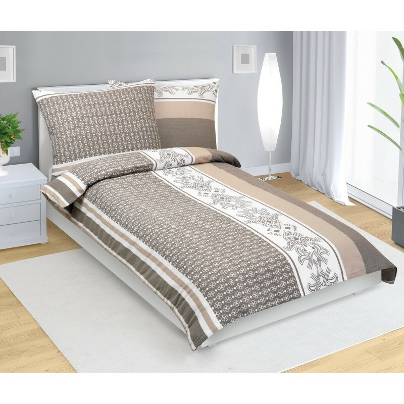 Bellatex Bavlněné povlečení Ornament kávová