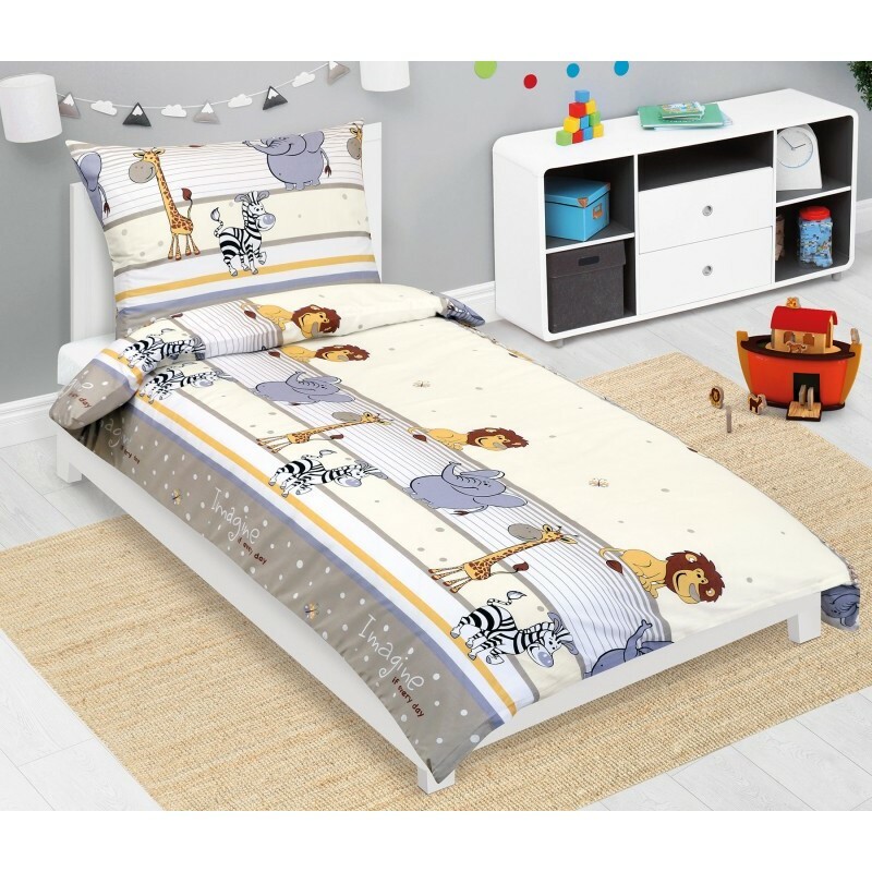 Bellatex Dětské bavlněné povlečení Junior Safari béžová