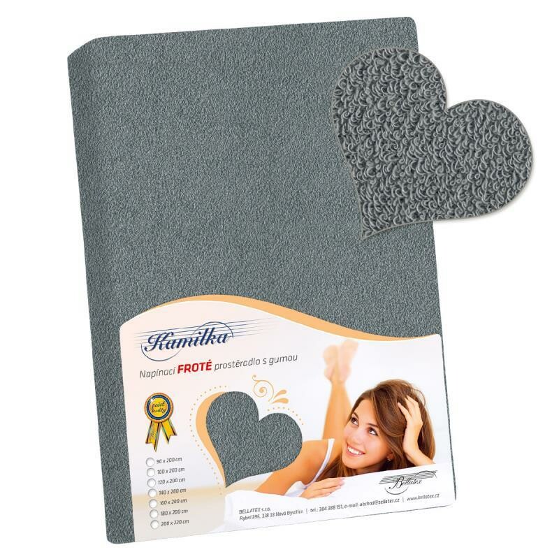 Bellatex Froté prostěradlo tmavě šedá