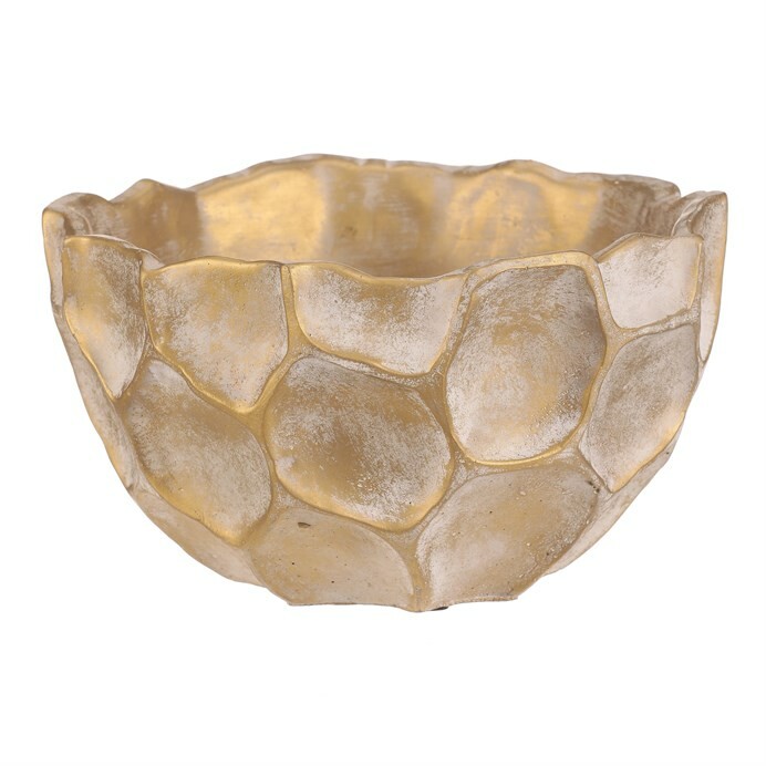 Betonový obal na květiny Plástev - kulatá miska