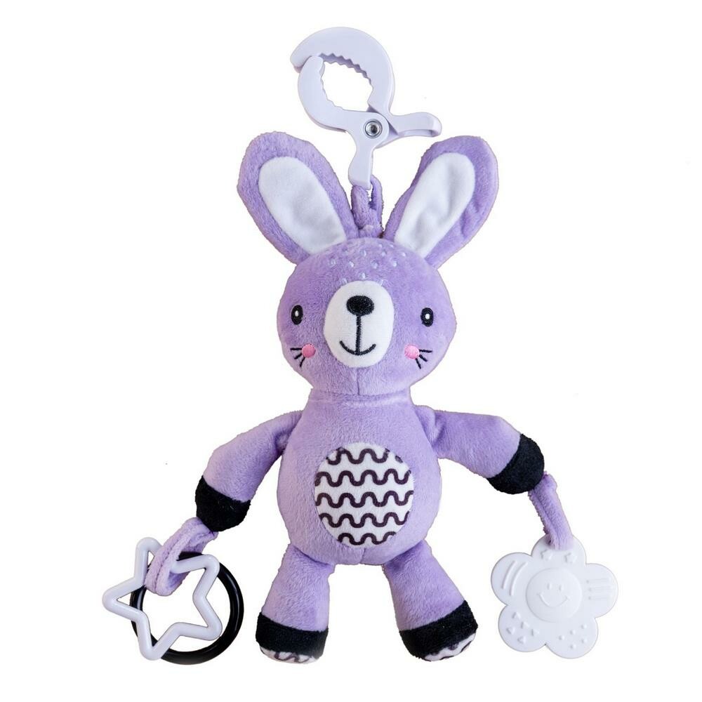 Chrastítko babyted Zajíček plyš 30 cm závěs na postýlku / kočárek