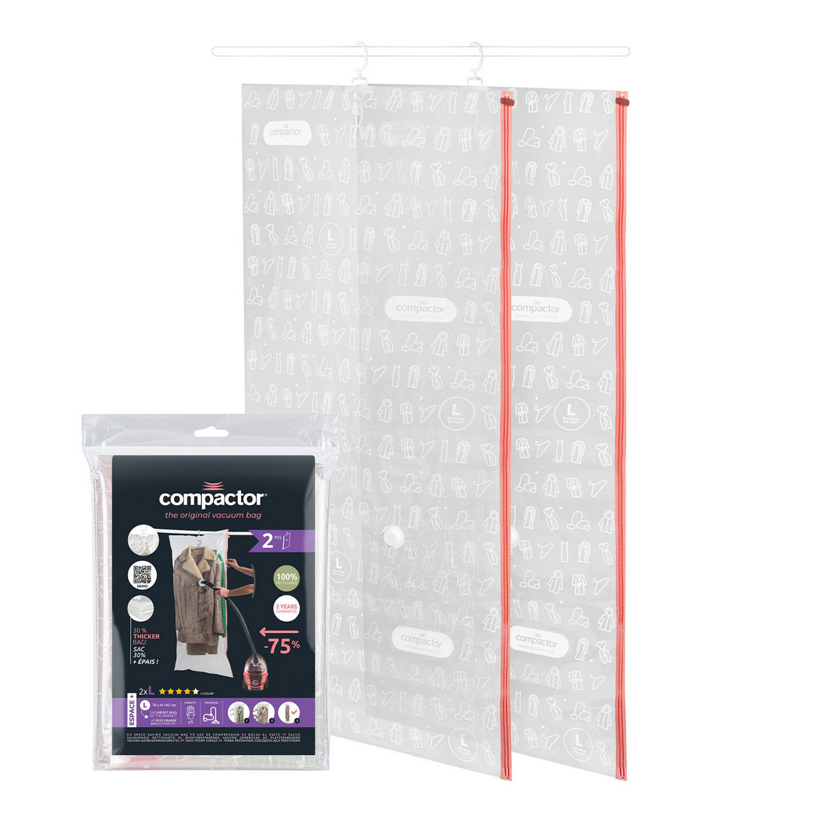 Compactor Sada vakuových závěsných vaků Espace L