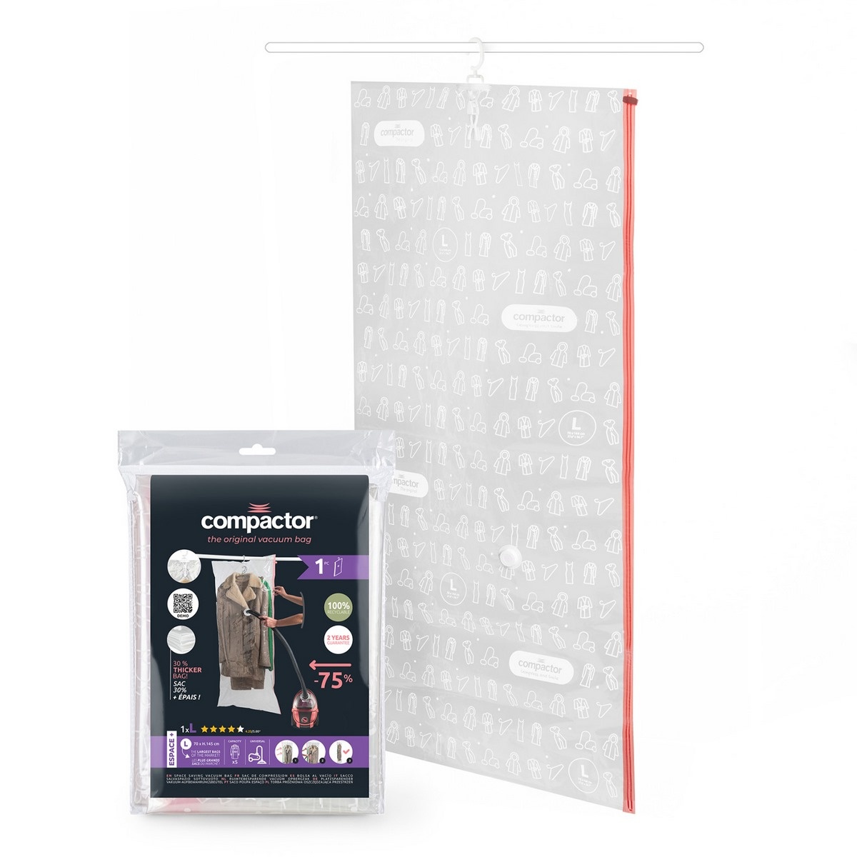 Compactor Vakuový závěsný vak na šaty Compactor Espace L
