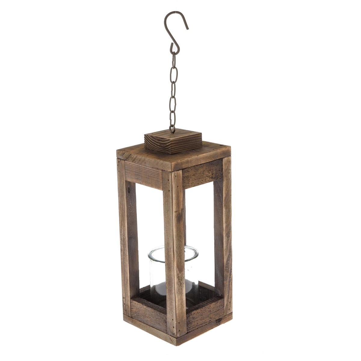 Dřevěný závěsný svícen Candeliere hnědá