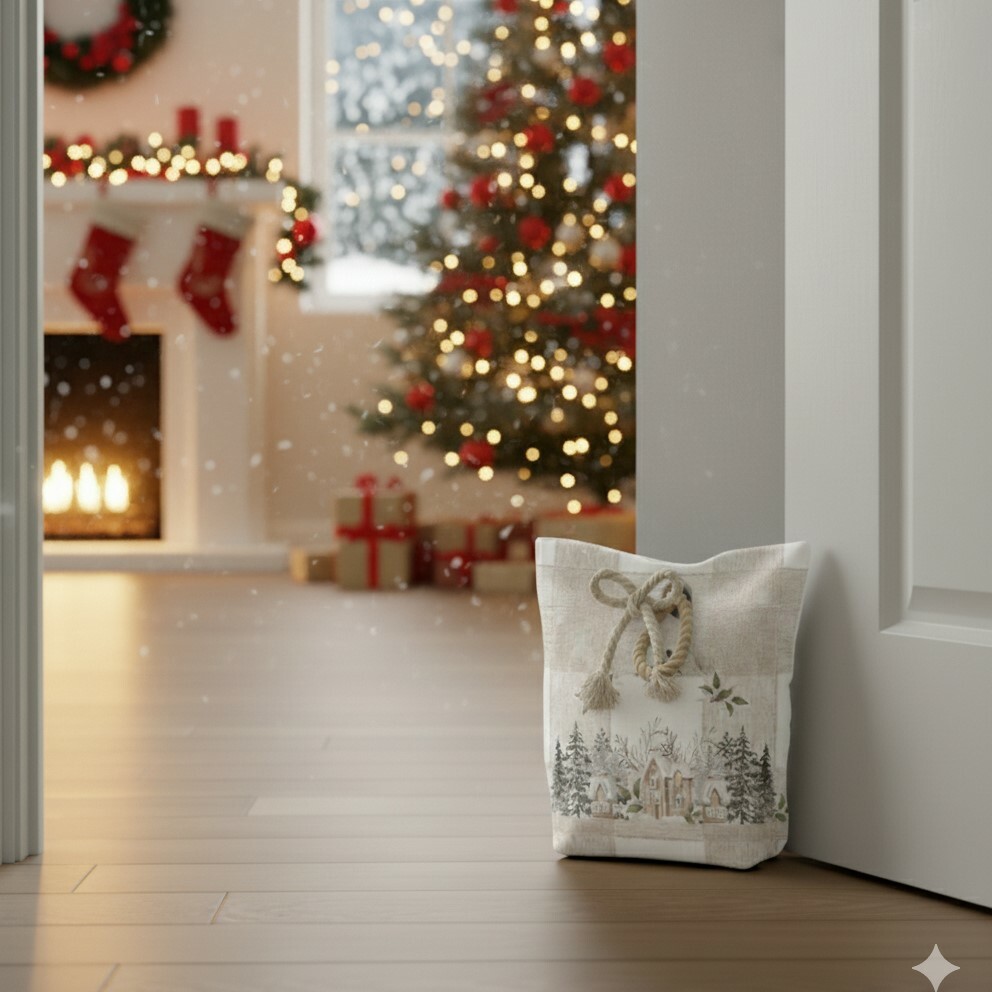 Forbyt Vánoční dveřní zarážka Zimní nostalgie