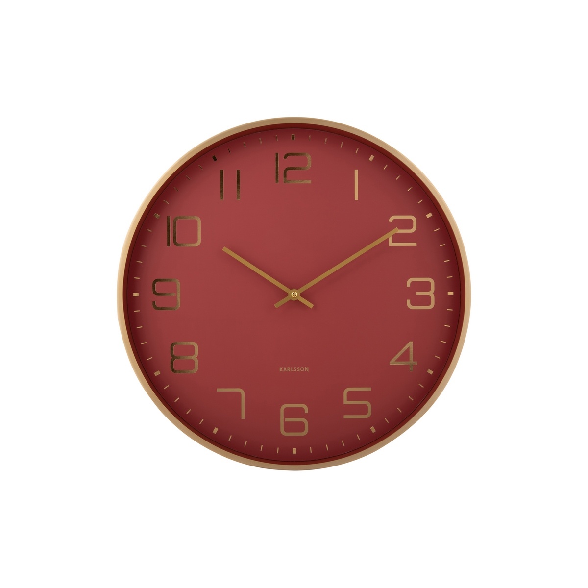 Karlsson 5973RD designové nástěnné hodiny červená
