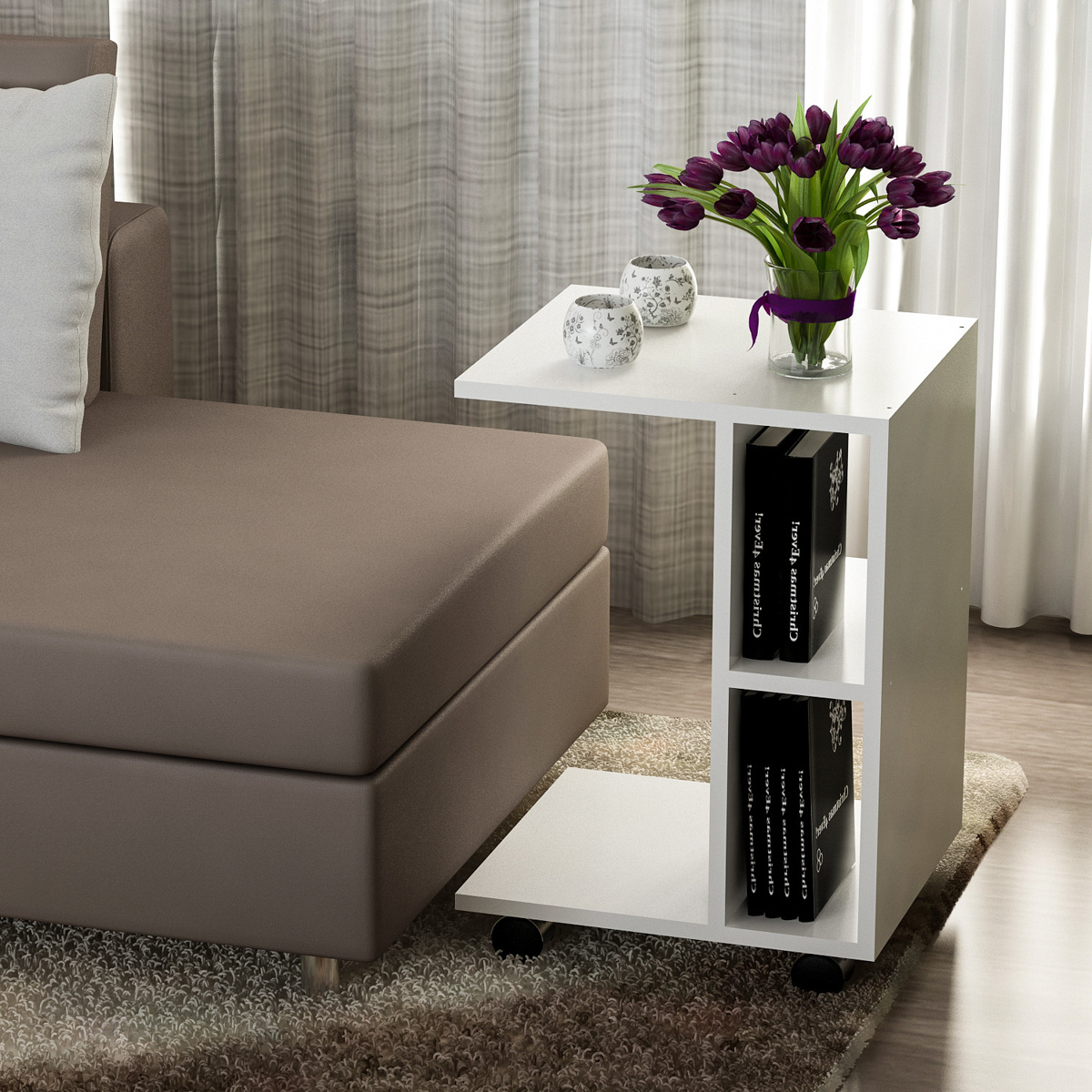 Odkládací stolek General White