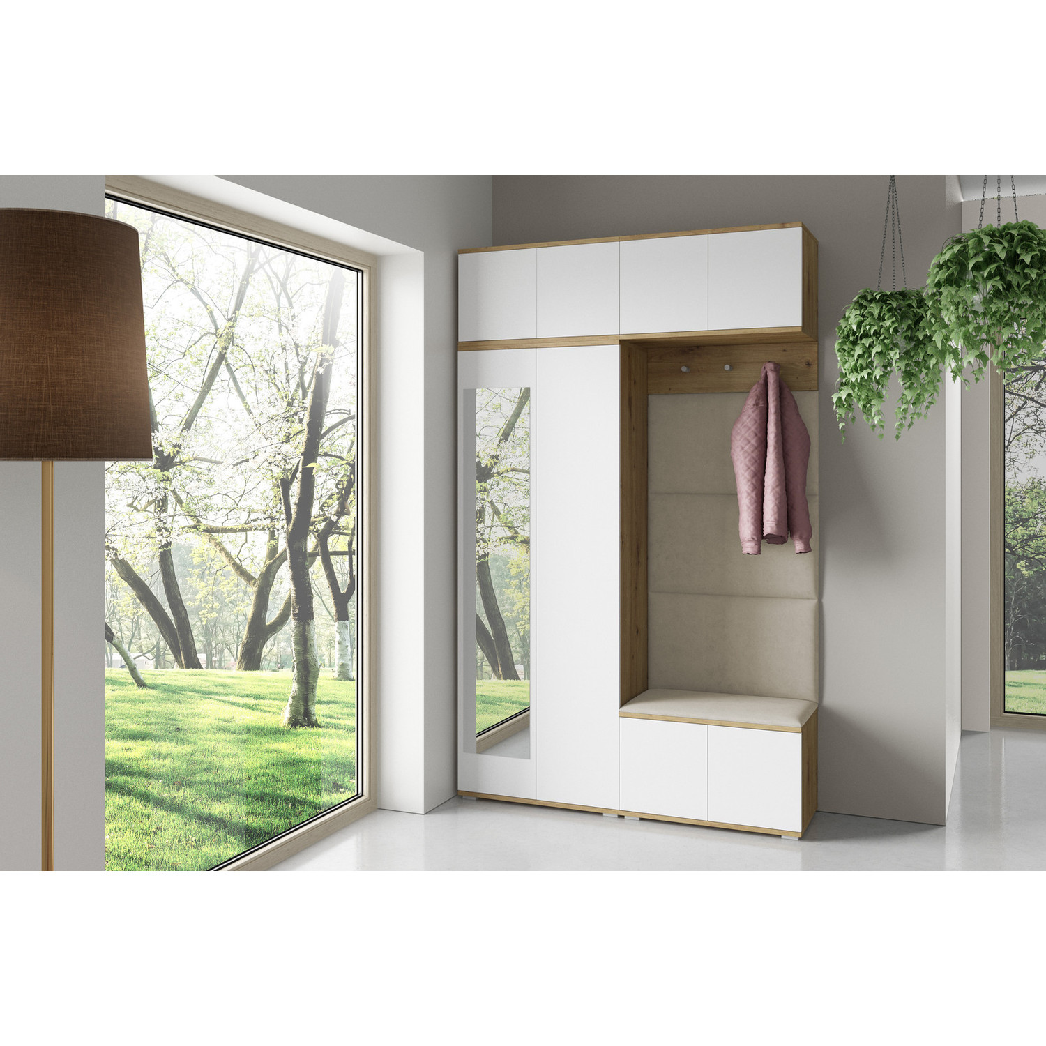 Předsíňová stěna SEVILLA III Krémová