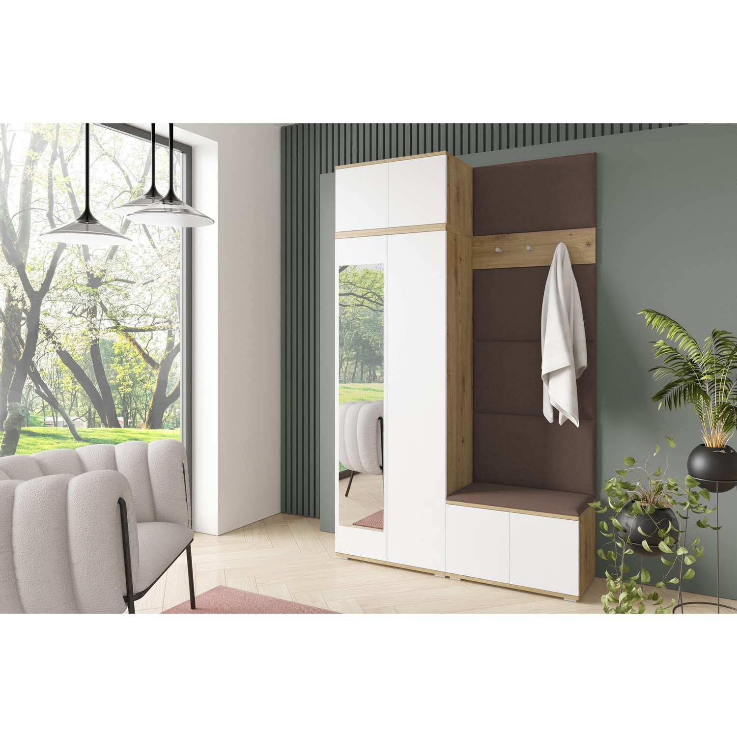 Předsíňová stěna SEVILLA II Hnědá IV