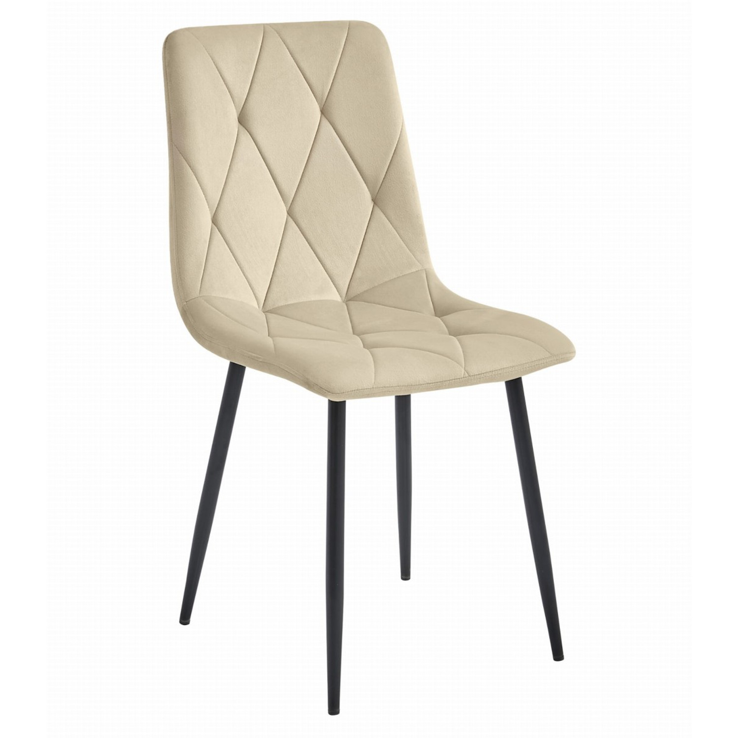 Jídelní židle LIBRA - béžová/černé nohy