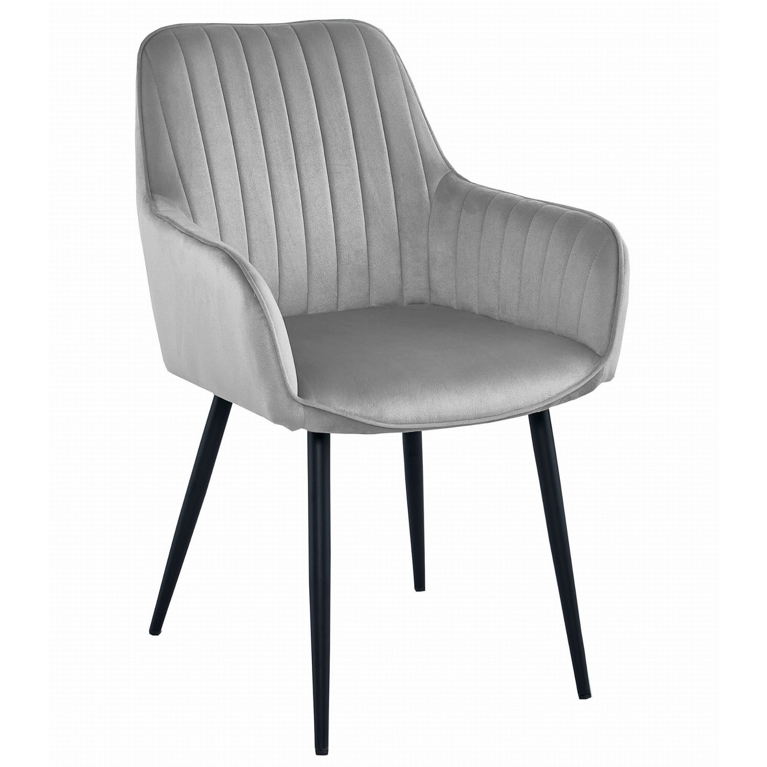 Jídelní židle SOLDEN - šedá/černé nohy