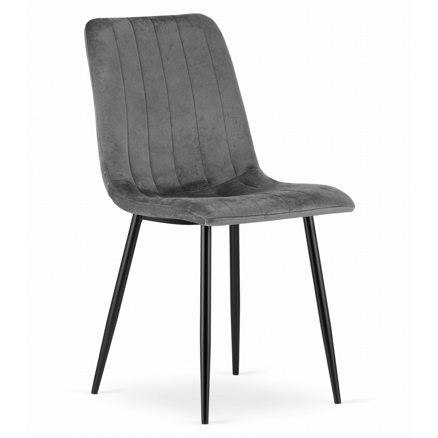 Jídelní židle LAVA - šedá/černé nohy