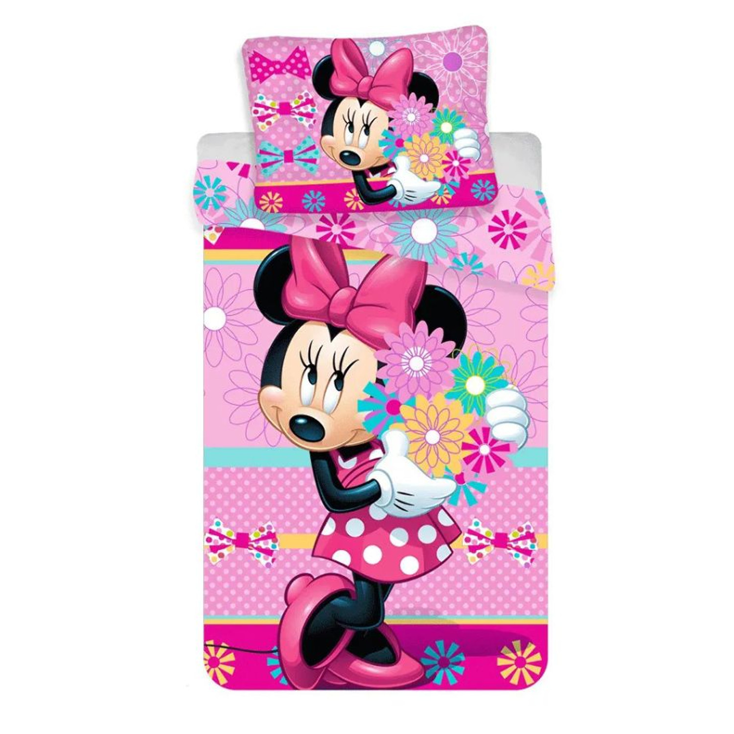 Dětské bavlněné povlečení MINNIE MOUSE 0952 140x200 cm