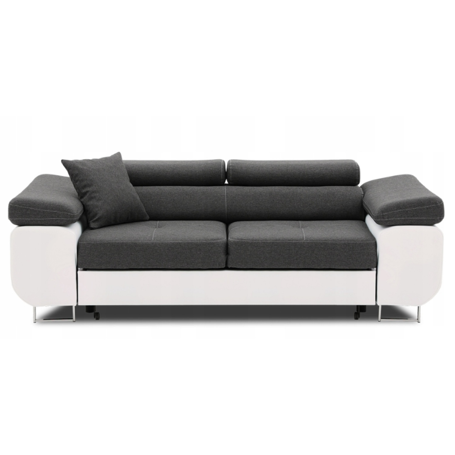 Rozkládací pohovka RIGATTO I Tmavě šedá/bílá