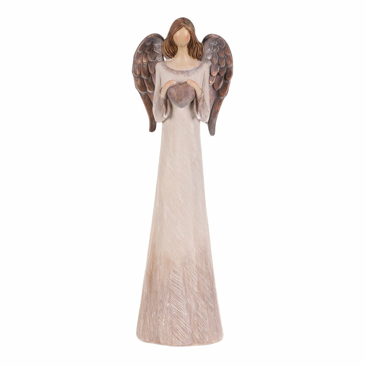 Polyresinový Anděl se srdcem 26 cm