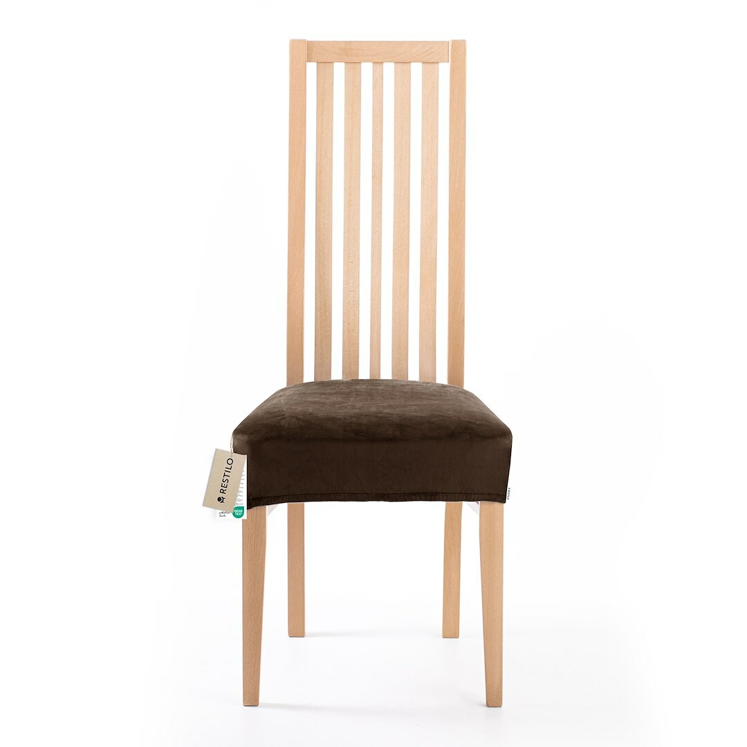 Restilo Napínací potah na sedák na židli Sento tmavě hnědá