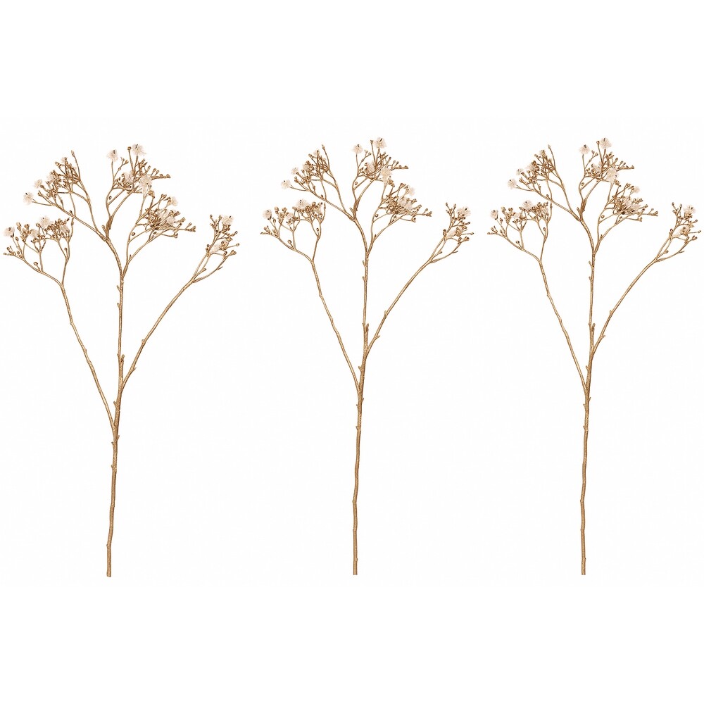 Sada větviček Gypsophila s bílými kvítky