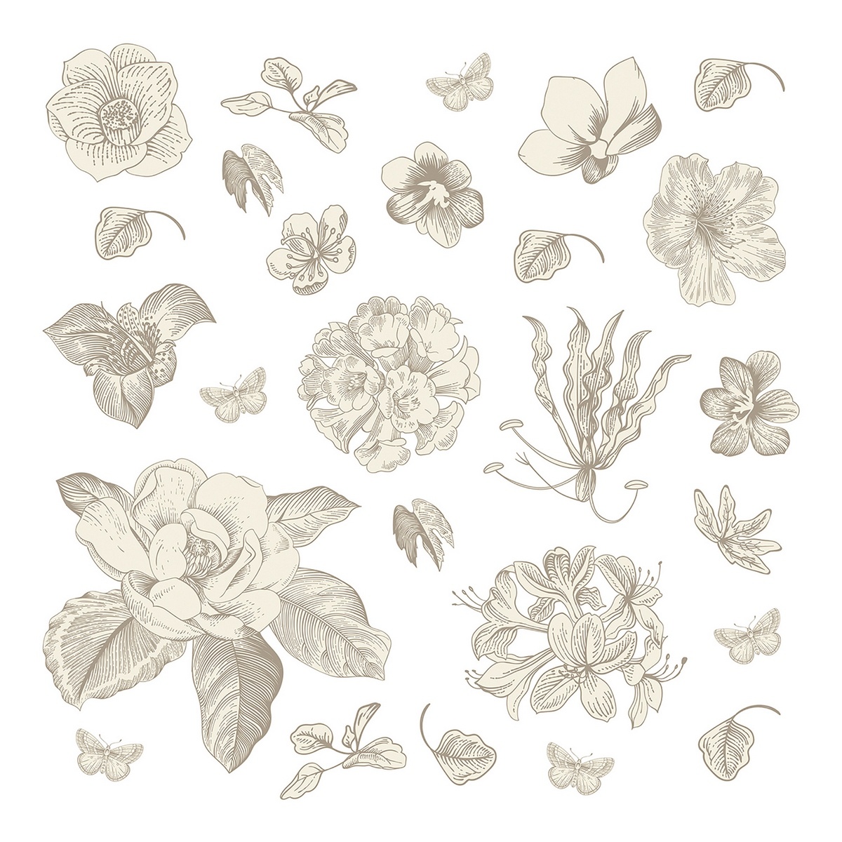 Samolepící dekorace Pastelové květy