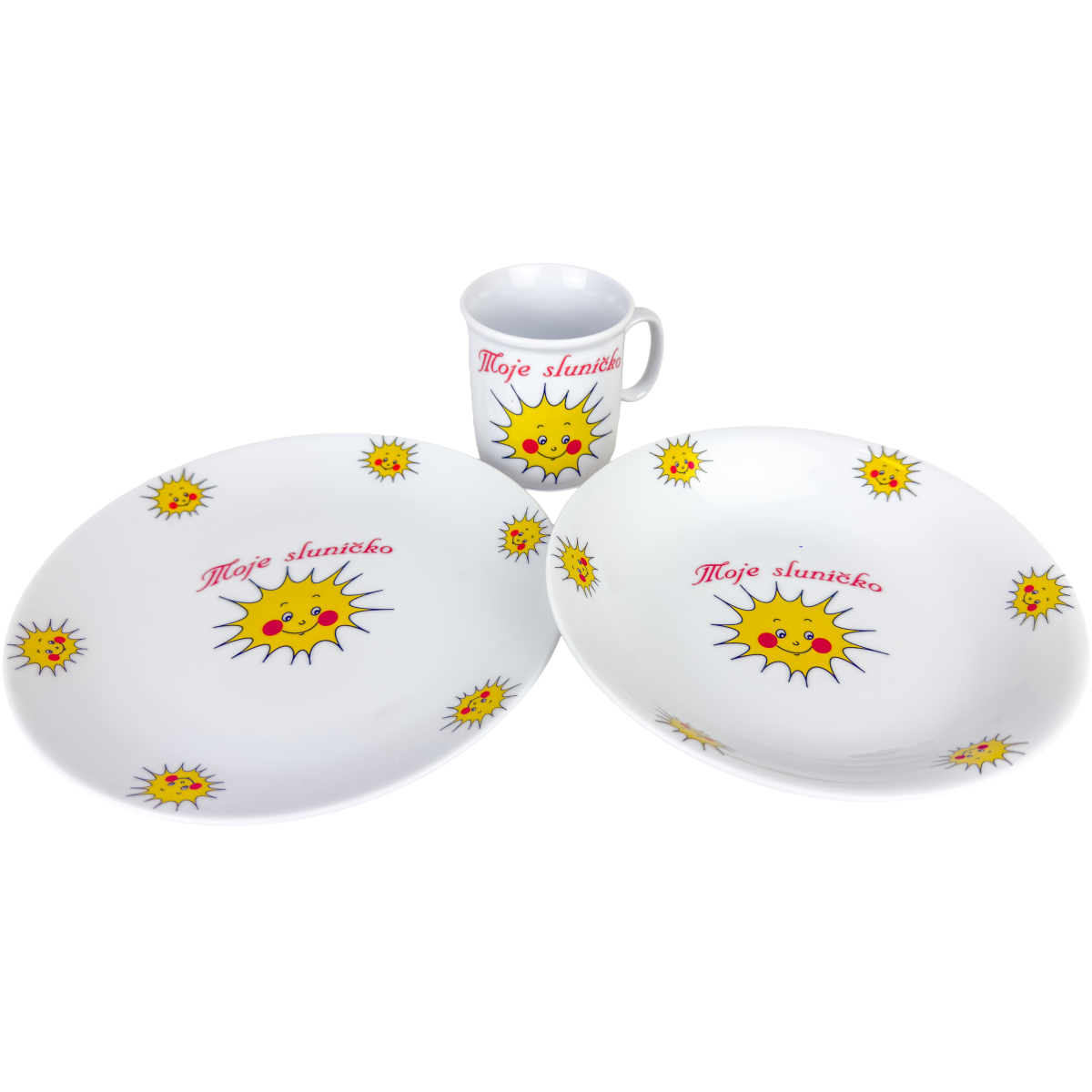 Thun talíř+miska+hrnek dětský SLUNÍČKO MIX