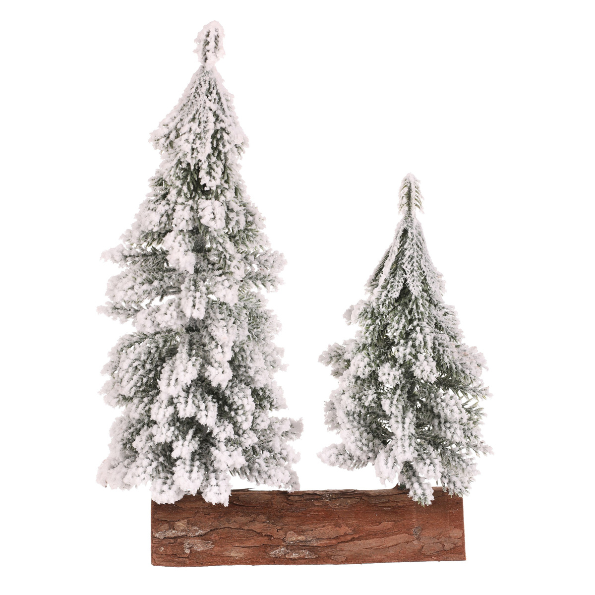Vánoční dekorace Stromky na špalku - duo