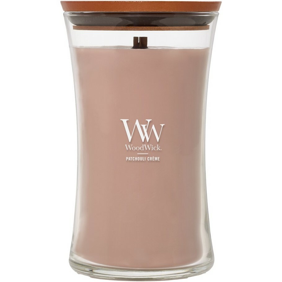 WoodWick Vonná svíčka váza velká Patchouli Creme