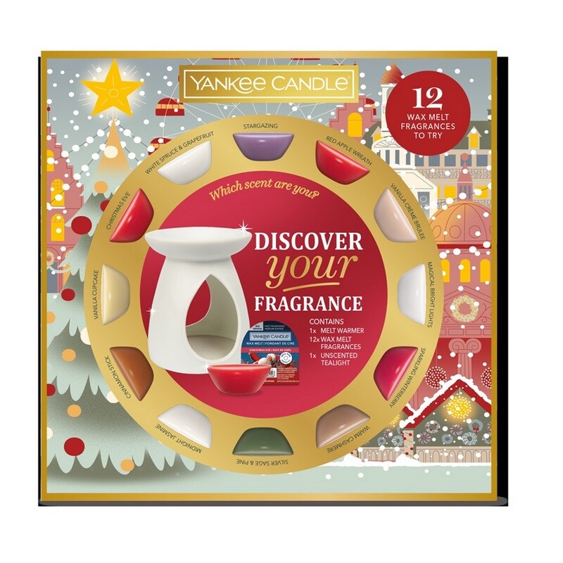 Yankee Candle Vánoční dárková sada Aromalampa + 12 ks vosk